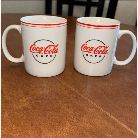 Vintage Coca-Cola Red & White Ceramic Mug By Gibson Set of 3 - Picture 3 of 10